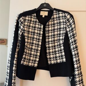 Etcetera Black and White Houndstooth Blazer